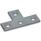 Connector Plate with 4 Holes, Length 4-1/2 Inches, Width 3 Inches, Electro-Galvanized Steel with 9/16 Inch Holes on 1-1/2 Inch Centers