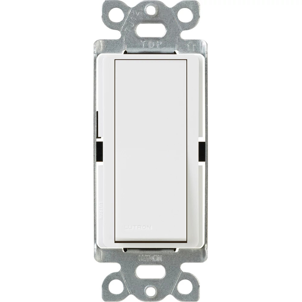 Lutron Claro 15 Amp, Single-Pole On/Off Rocker Switch, White