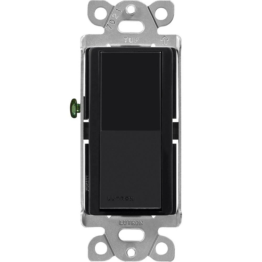 Lutron Claro 15 Amp, 3-Way On/Off Rocker Switch, Black
