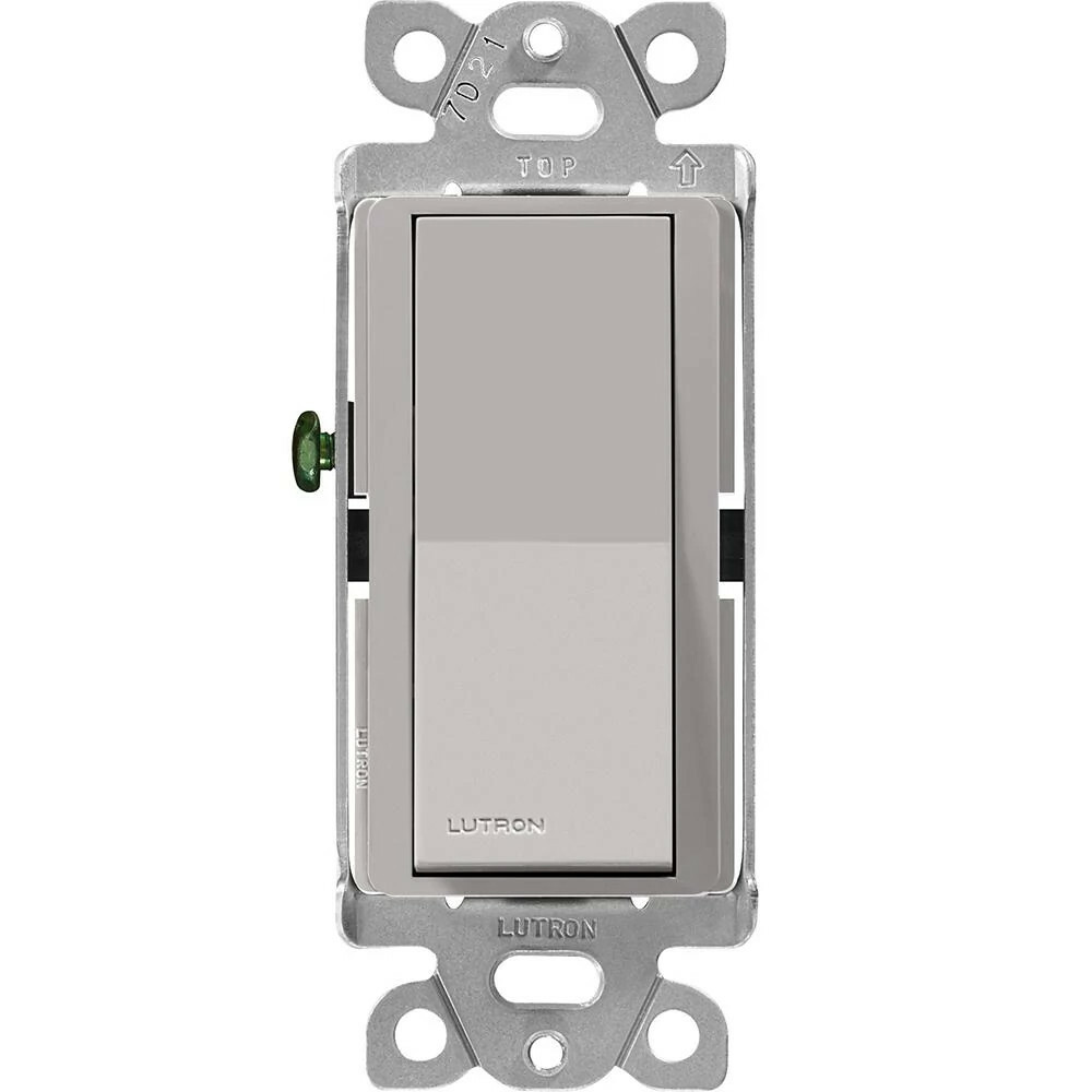 Lutron Claro 15 Amp, 3-Way On/Off Rocker Switch, Gray