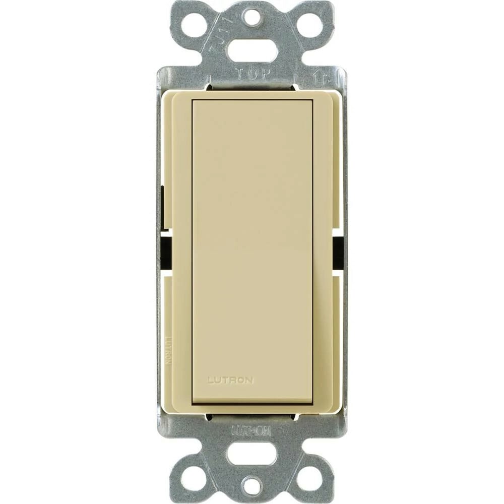 Lutron Claro 15 Amp, 3-Way On/Off Rocker Switch, Ivory