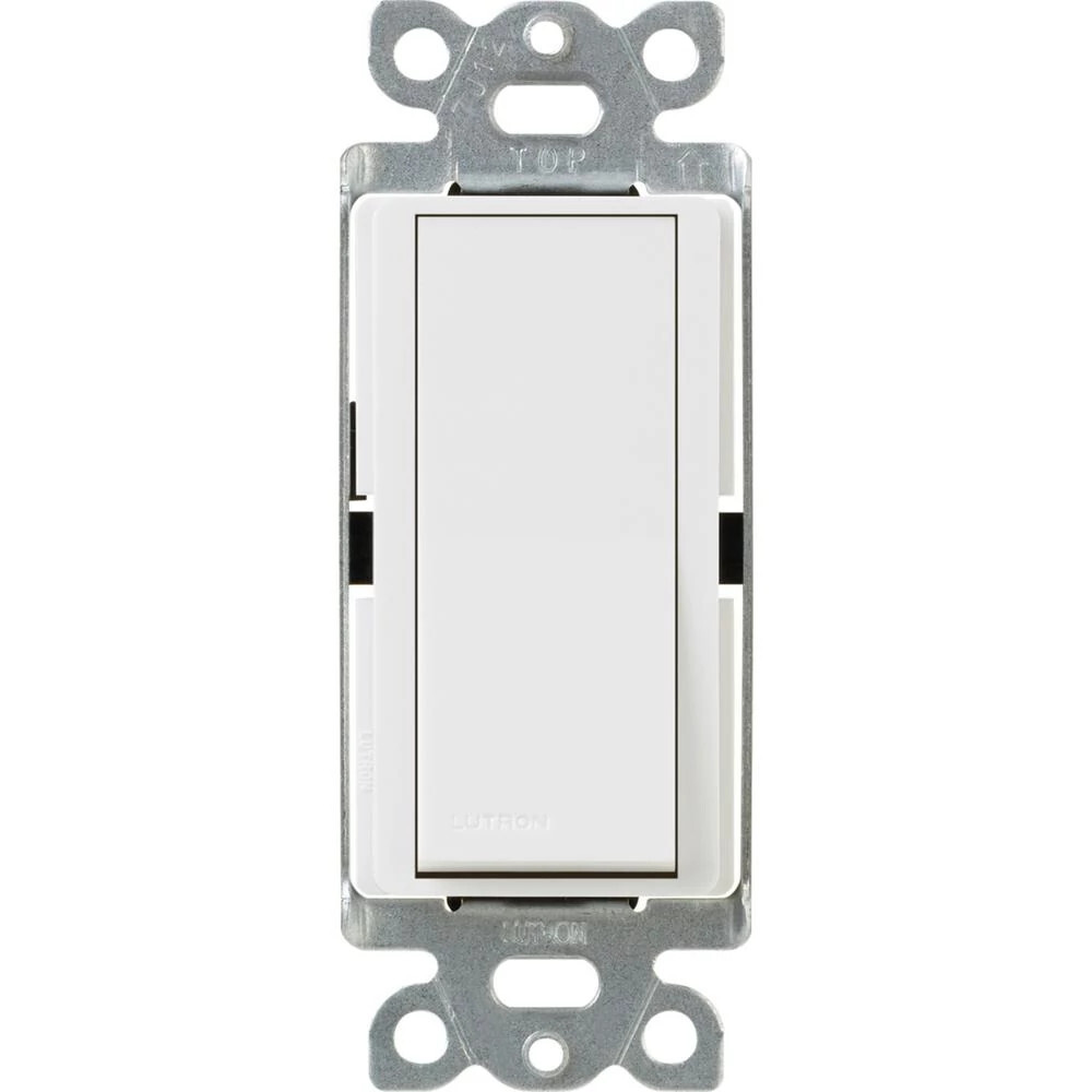 Lutron Claro 15 Amp, 3-Way On/Off Rocker Switch, White