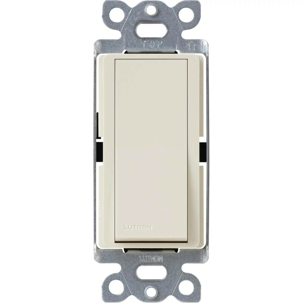 Lutron Claro 15 Amp On/Off, 4-Way On/Off Rocker Switch, Light Almond
