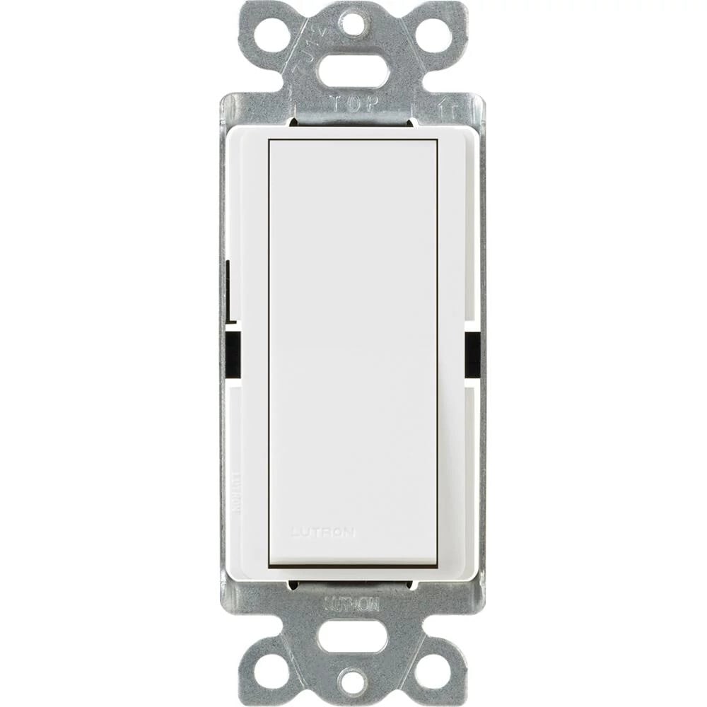 Lutron Claro 15 Amp On/Off, 4-Way On/Off Rocker Switch, White