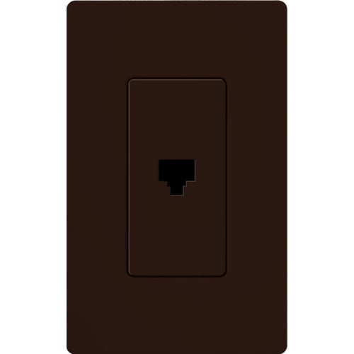 Claro single telephone jack, 6-conductor jack, RJ11 in brown