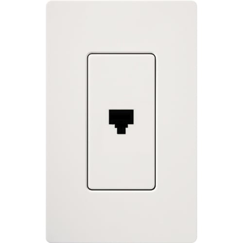 Claro single telephone jack, 6-conductor jack, RJ11 in white