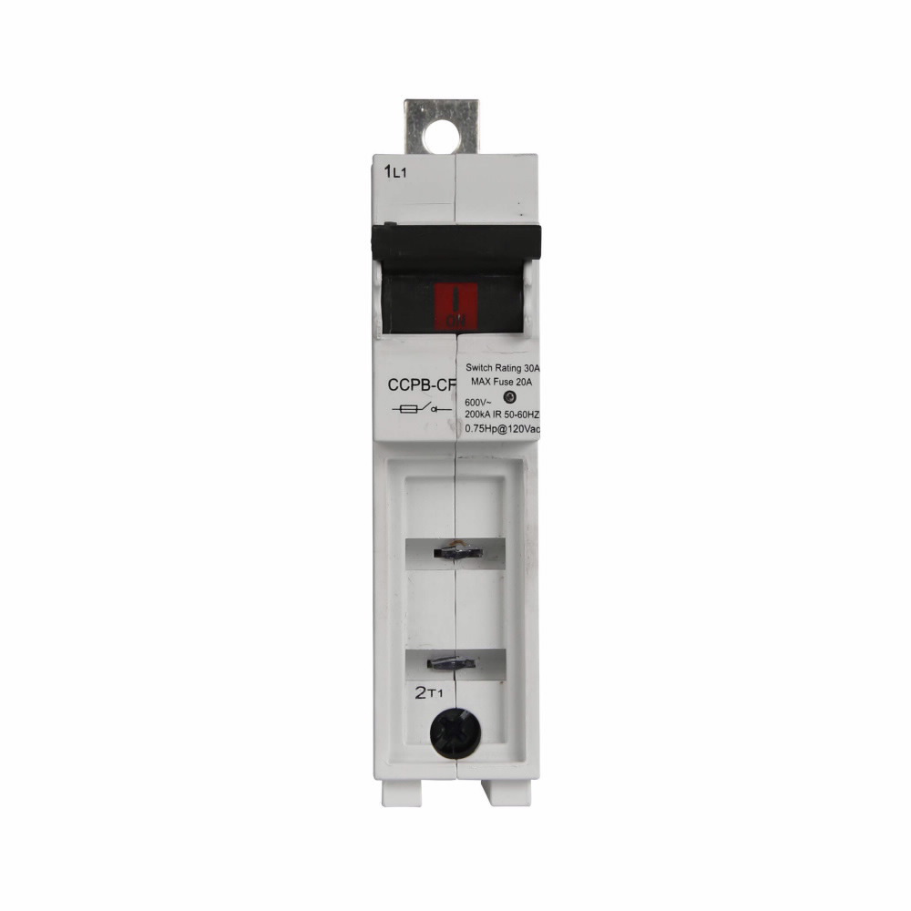 Eaton Bussmann series CCPB UL98 fusible disconnect, Finger Safe, Lock-On provision, 600V, 30A, UL98 fusible disconnect, Single-pole, Class CF, 200KA