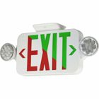 The Compass combination exit sign/emergency light offers quality and value with a compact and attractive LED based emergency exit sign with red letters and 2 fully adjustable LED lamp-heads. The white housing and lamp-heads are made of high impact, UL flame rated thermoplastic. Snap together canopy, housing and removable chevrons for quick and easy installation. The CCR can be applied in stair-wells, hallways, offices and other commercial applications.