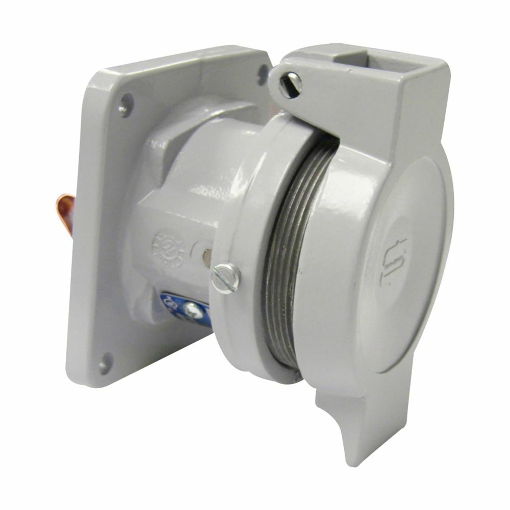 Eaton Crouse-Hinds series PowerMate CDR receptacle, 30A, Three-wire, four-pole, Style 2, Copper-free aluminum, 600 Vac/250 Vdc