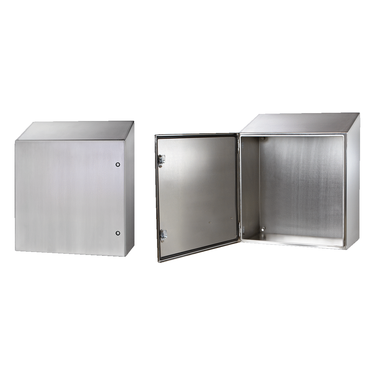 Concept Sloped Top Wallmount 1/4-Turn Latch Type 4X, 36x36x12, Brushed, SS 304