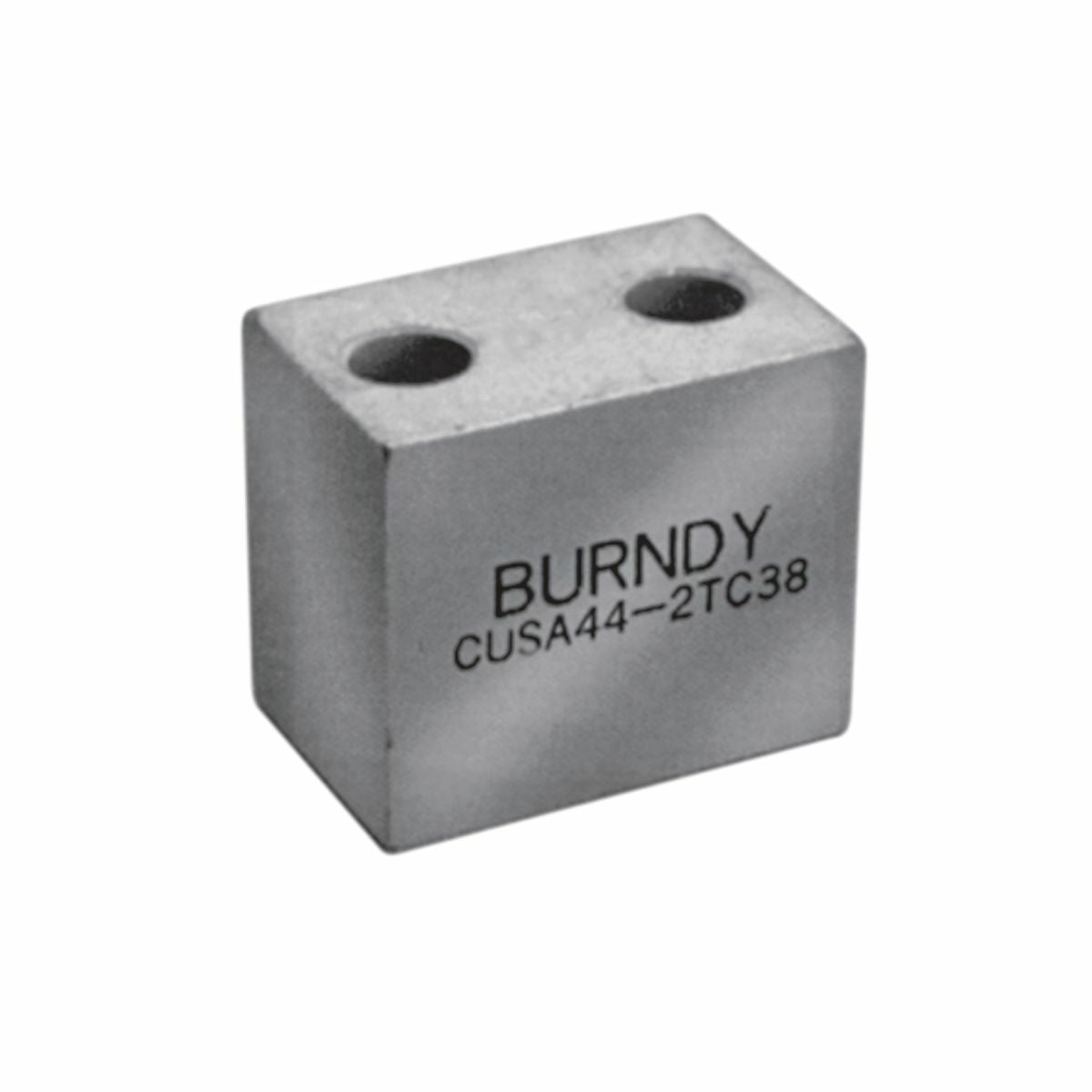 Cu Alloy Hystack, 2 Holes, 10 AWG-750 kcmil, 600V-35kV, 1/2" stud, Tin Plated, Compression.