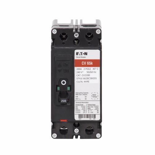 Type CV MCCB, 2-pole, 100A, 65 kAIC