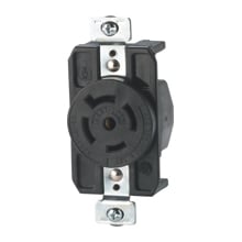 Recp Single 20A 120/208V 3PH 4P5W H/L BK