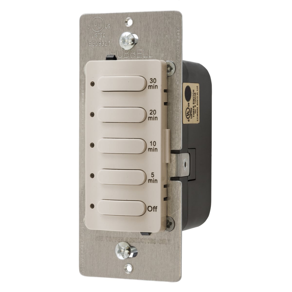Timer Switches, Single Pole, 8.3A120/277V AC, 30 Minute Delay Time Out, Light Almond