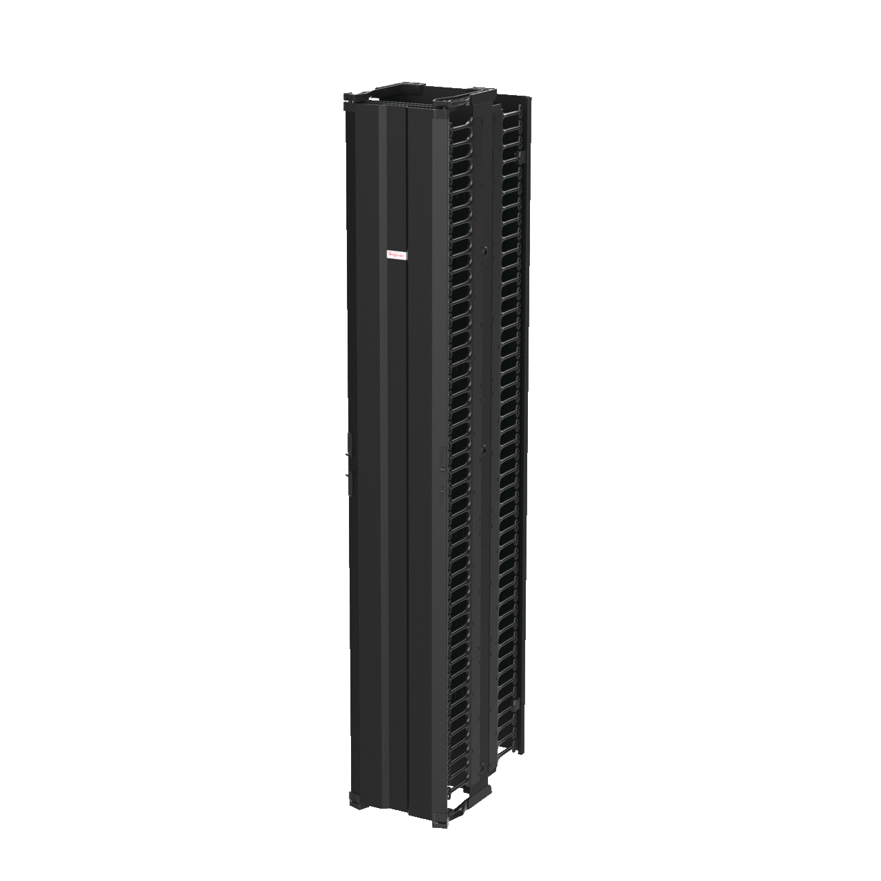 CableTek Vertical Cable Manager Double Fingers, 84.00x13.25x21.20, Black, Alum