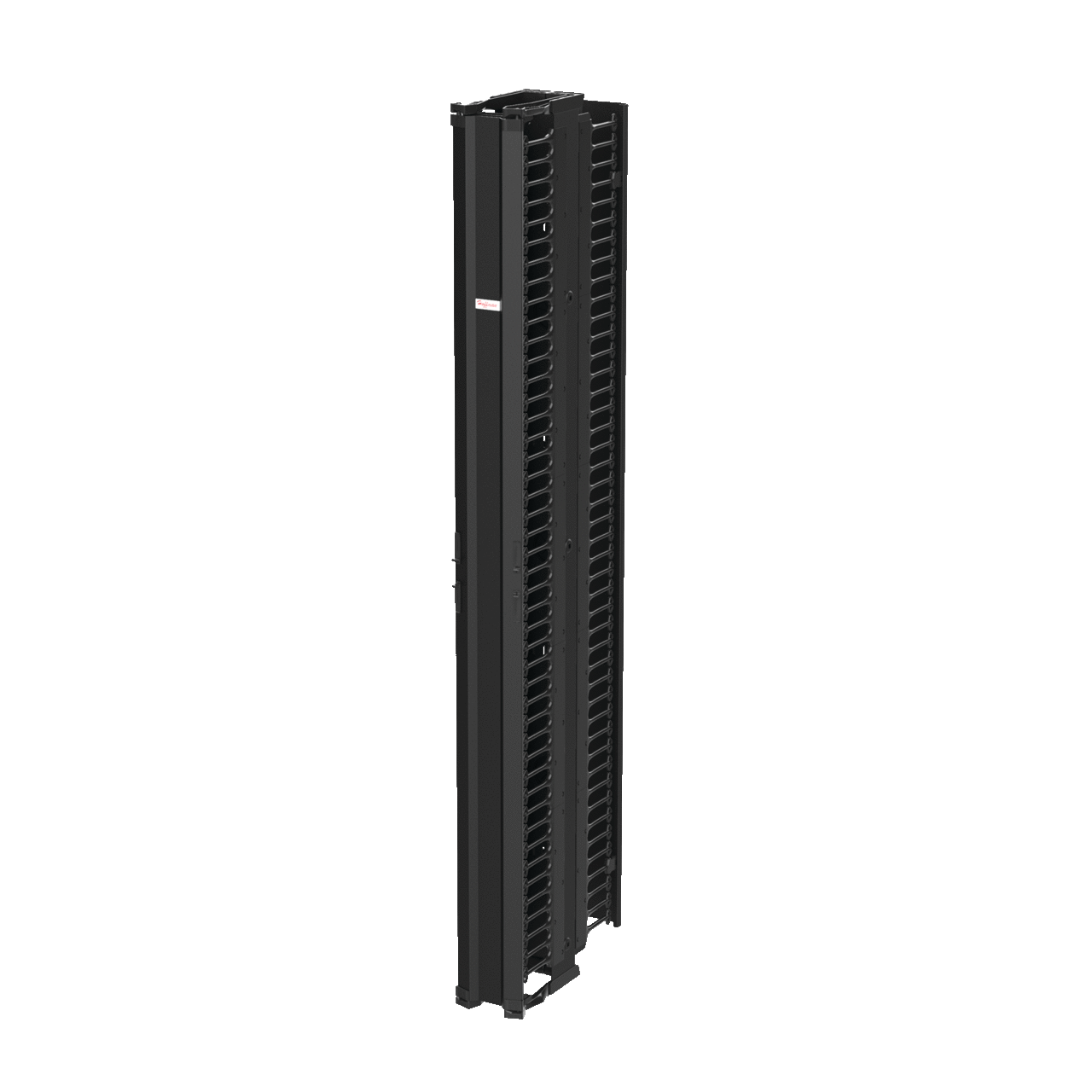 CableTek Vertical Cable Manager Double Fingers, 84.00x7.25x21.20, Black, Alum