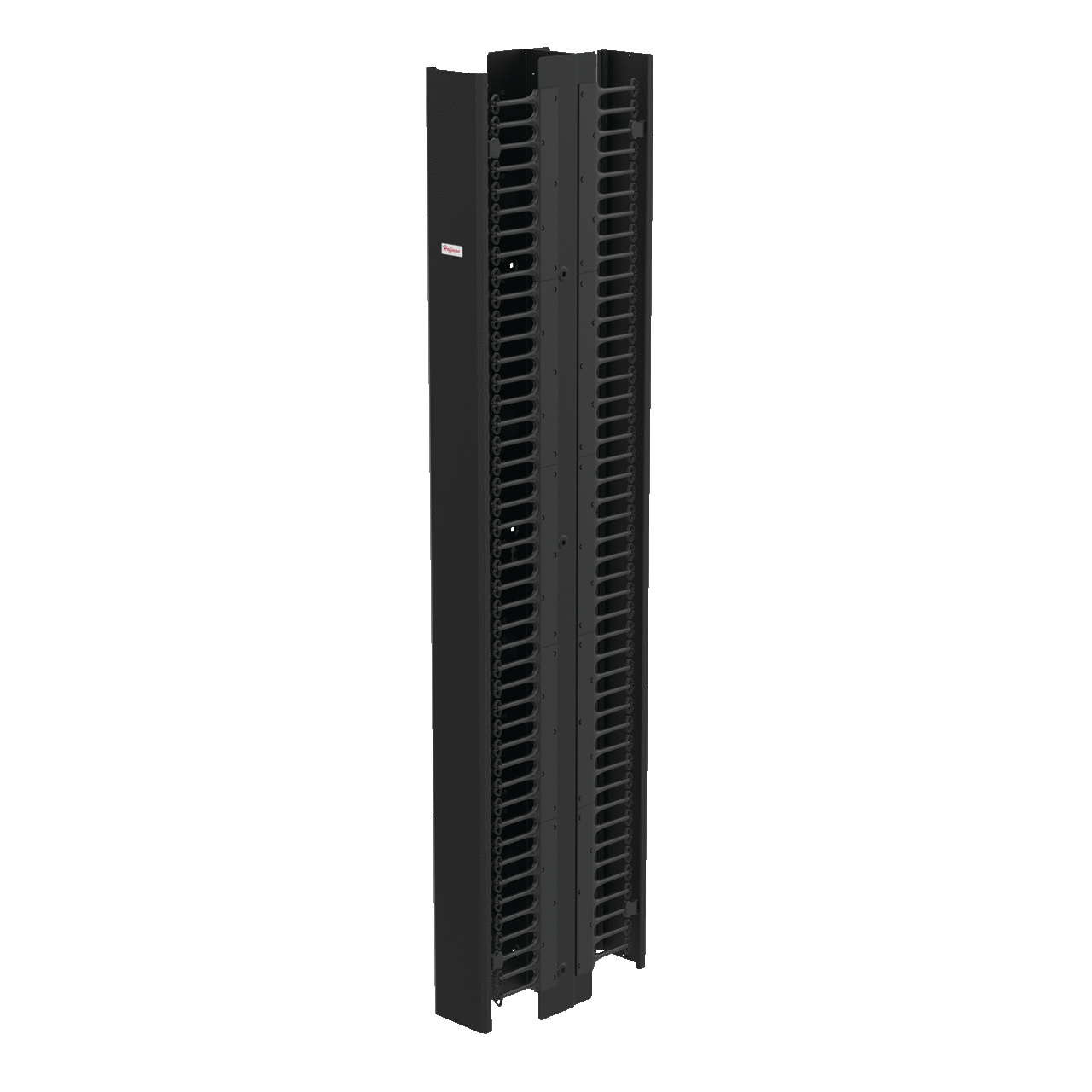 CableTek-EC Vertical Cable Manager, 84.00x6.50x20.85, Black, Steel, Double