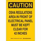 Sign,B302,7x10,Bk/Yw,CAUTION OSHA ,1EA