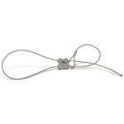 Fast Cable Link, Size 1.5 Inches x 1.58 Inches x .6 Inches, with 10 Foot x 5/64 Inch Wire Rope with Looped End, Zinc Alloy Body