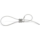 Fast Cable Link, Size 1.87 Inches x 1.86 Inches x .83 Inches, with 10 Foot x 1/8 Inch Wire Rope with Looped End, Zinc Alloy Body