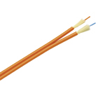 62.5um OM1 2 Fiber Indoor 1.9mm Duplex (Zipcord) Cable, Plenum (OFNP), 900um Buffered Fibers