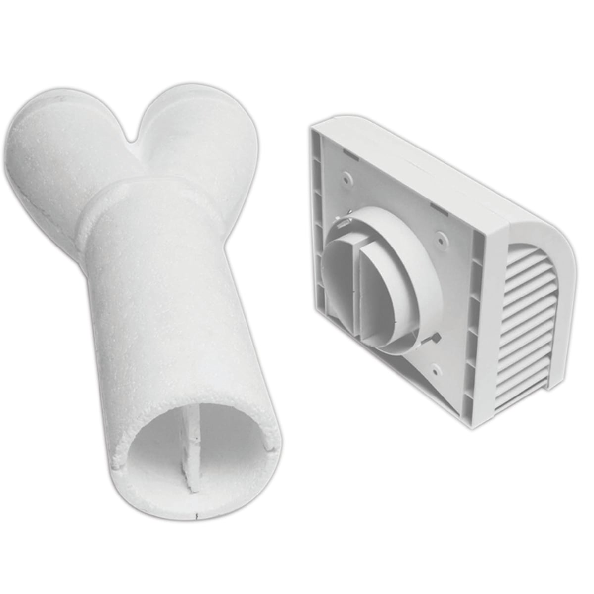 Wall Cap, Double chambers for exhaust and supply air.