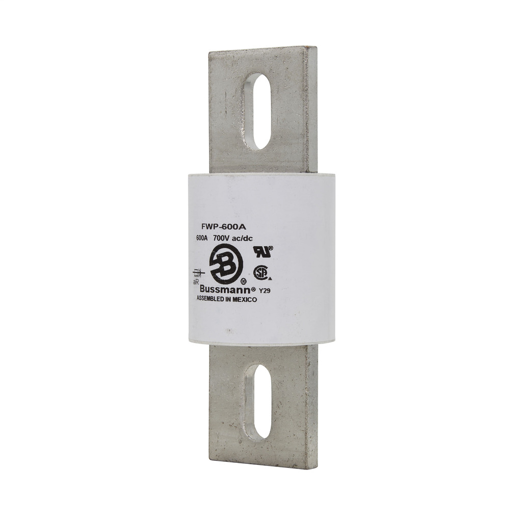 Eaton Bussmann series FWP high speed fuse, 250 Vac/dc, 500A RMS, 200 kAIC Vac, 50 kAIC at 700 Vdc, Non Indicating, High speed fuse, Blade end X blade end, Stud