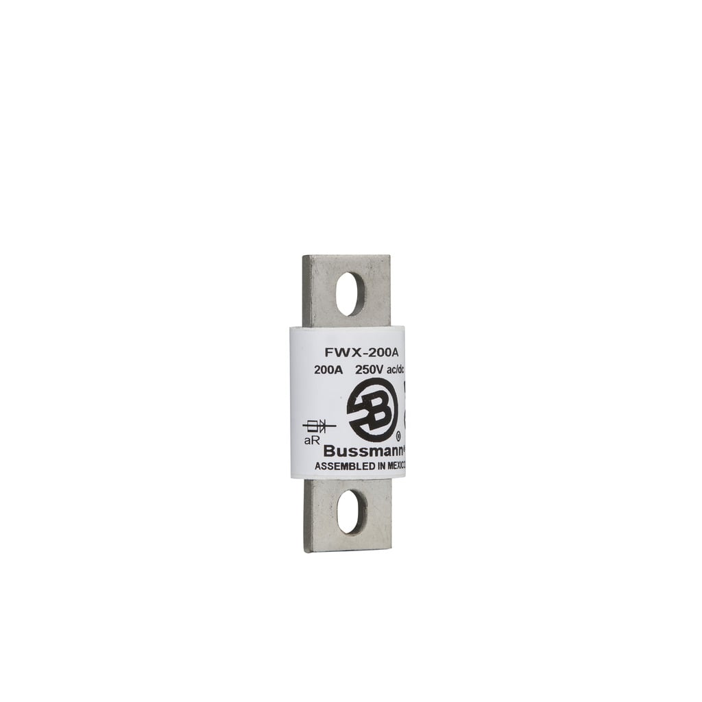 Eaton Bussmann series FWX high speed fuse, 600V, 200A RMS, 200 kAIC Vac, 50 kAIC at 250 Vdc, Non Indicating, High speed fuse, Blade end X blade end, Stud