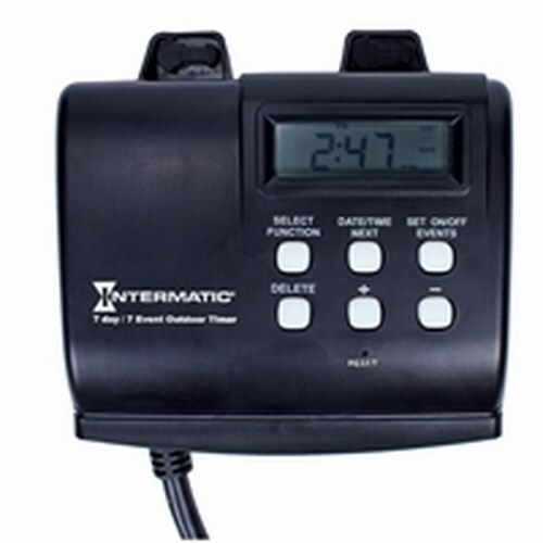 Outdoor Digital 2 Outlet Grounded Timer w/Astro Feature