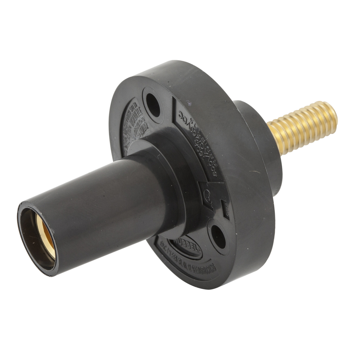 Single Pole Products, Female Receptacle, Threaded Stud Termination, 150 Amp Series, Black