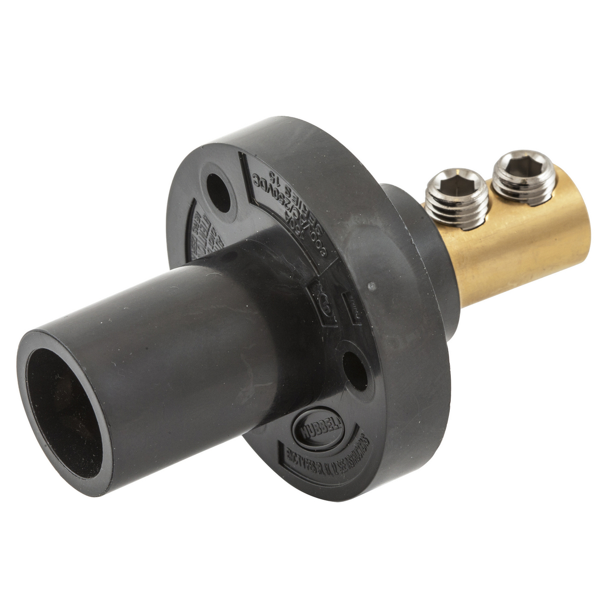 Single Pole Products, Male Inlet, Double Set Screw Termination, 150 Amp Series, Black