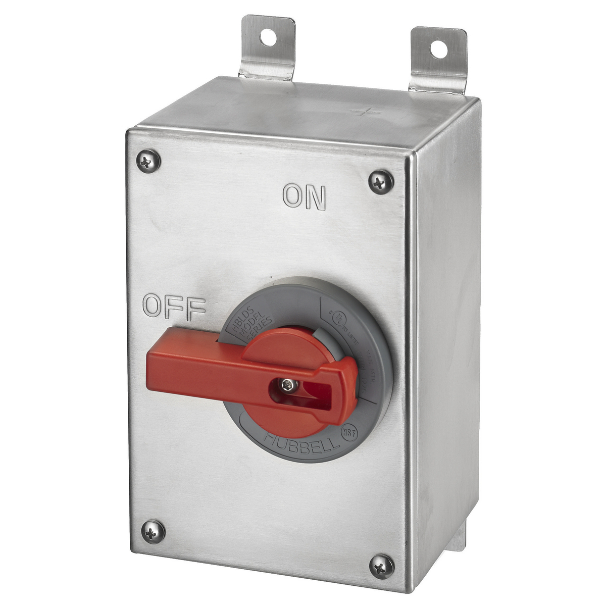 Switches and Motor Controls, Industrial Grade, Disconnect Switches, Unfused Switch, Three Pole, 30A 600V AC, Screw Terminals, Stainless Steel, NEMA 4X Enclosure, With Aux Contact