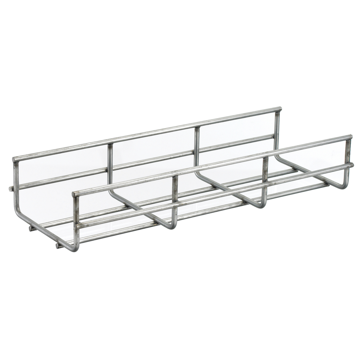 Wire Basket Tray, Overhead Tray, 2" x 4" x 118", Round, Pre-Galvanized
