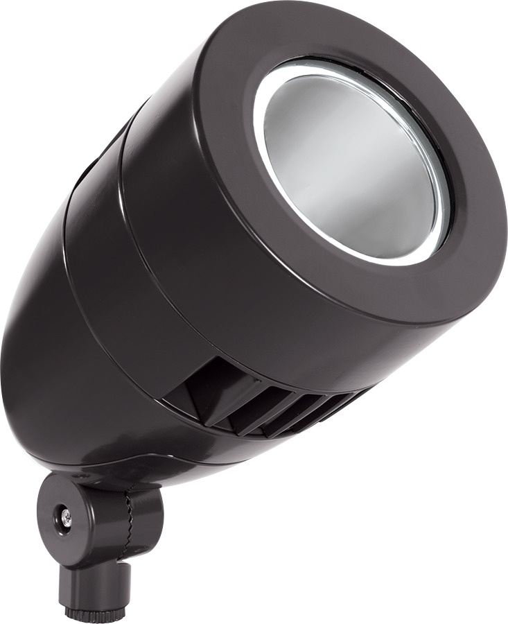 LFlood, 13W, 5000k, LED Spot Bullet With Hood & Lens, Bronze