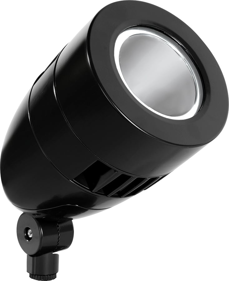 LFlood, 13W, 5000k, LED Spot Bullet With Hood & Lens, Black