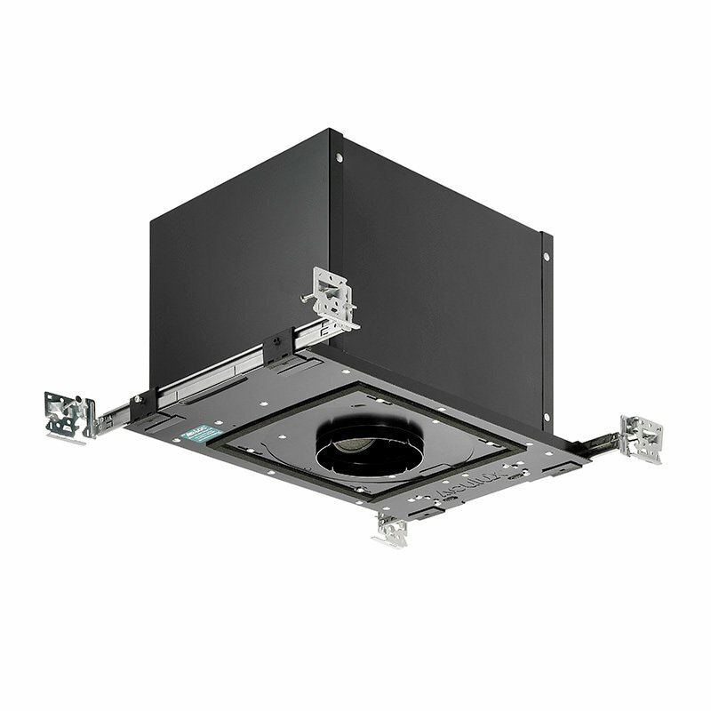 3 1/4" PAR16/PAR20 Line Voltage Adjustable IC Housing features patent pending Tru-Line Platform, Pro-VI Bar Hanger System and Acu-Aim Precision Geared Optics