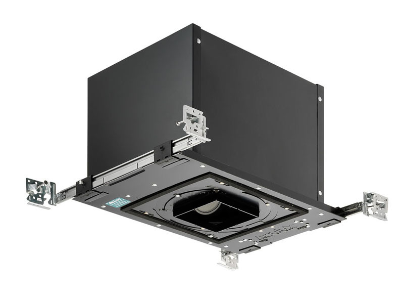 3 1/4" PAR16/PAR20 Line Voltage Adjustable IC Housing features patent pending Tru-Line Platform, Pro-VI Bar Hanger System and Acu-Aim Precision Geared Optics