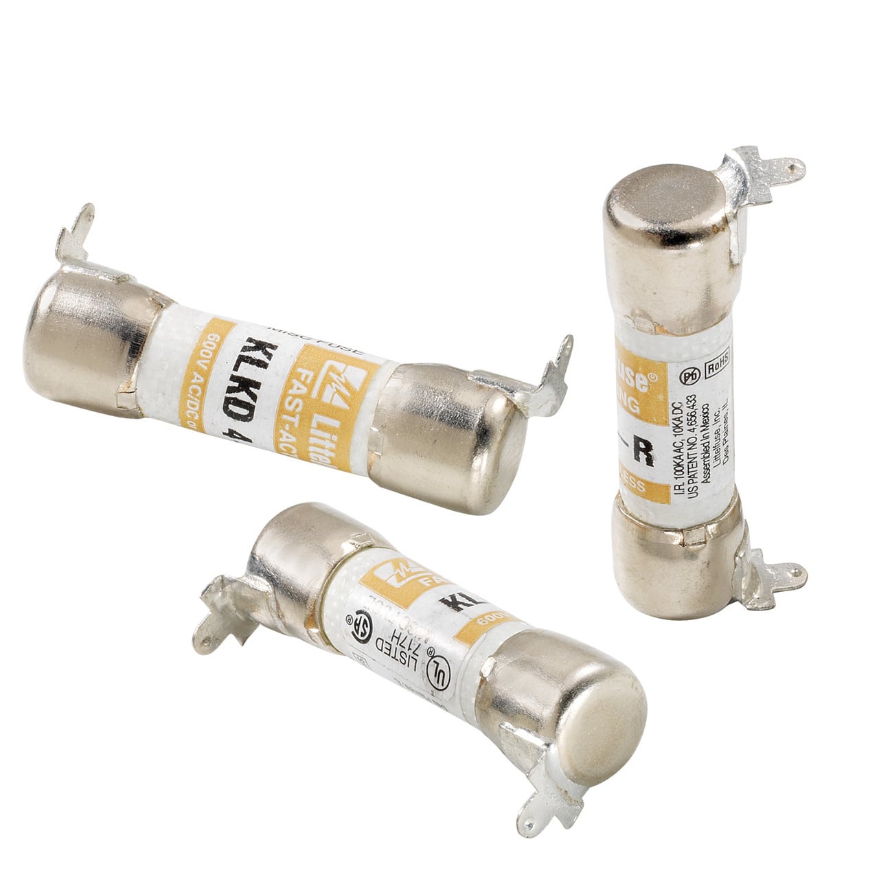 The KLKD fuse series is fast-acting with a high DC voltage rating. This family of Midget style fuses (10 x 38 mm) is used in solar combiner boxes and in circuits with DC fault currents up to 50,000 amperes. KLKD fuses are available in standard and board-mount configurations. In addition, the KLKD series has been designed to meet both the UL and IEC photovoltaic fuse standards. Littelfuse offers a wide range of ampere ratings to match specific requirements in a variety of applications.