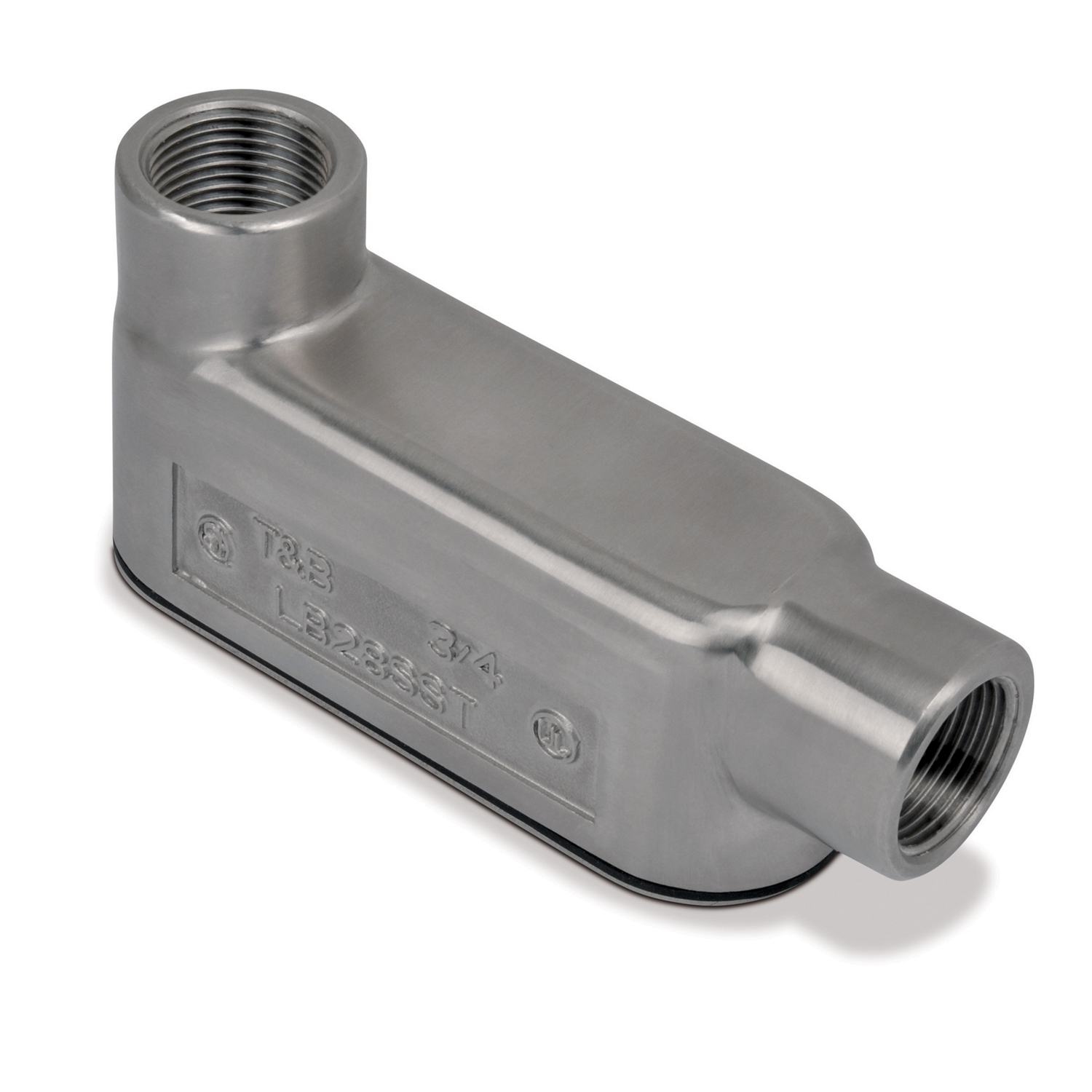 1 Inch 316 Stainless Steel Form 8 (LB) Conduit Body, Cover and Gasket with Polished Finish