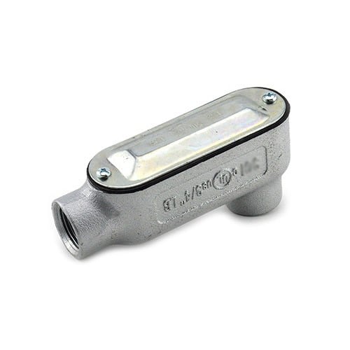 Rigid and IMC Conduit Body, Type LB, Malleable Iron, Cover and Gasket, Size 3/4 Inch