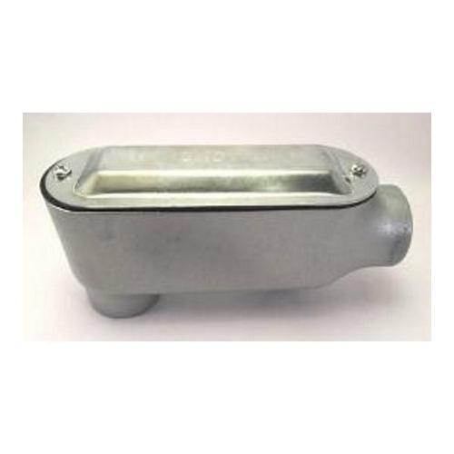 Rigid and IMC Conduit Body, Type LB, Malleable Iron, Cover and Gasket, Size 2 Inch