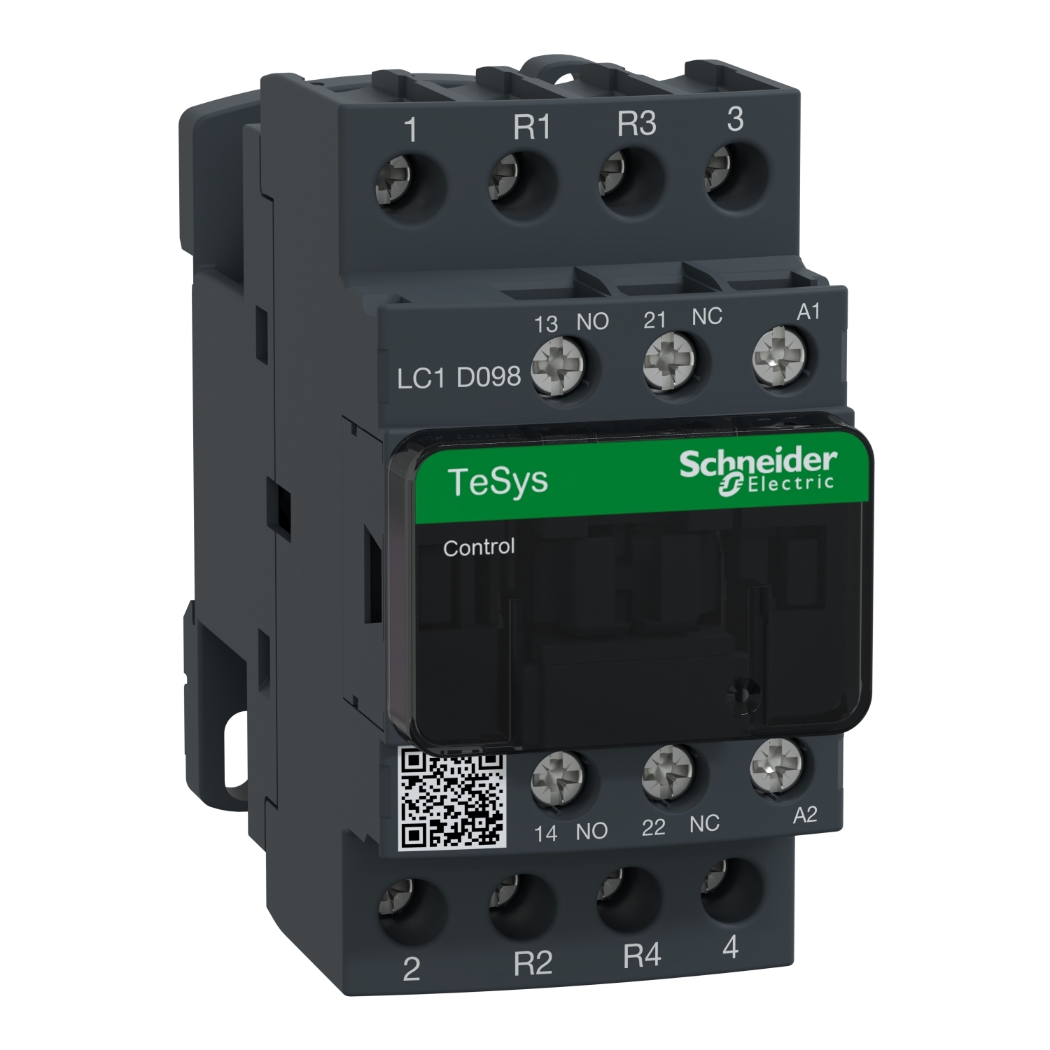 LC1D098P7 TeSys D LC1D Non-Reversing IEC Contactor With Safety Cover, 230 V AC V Coil, 20 A, 2NO-2NC Contact, 4 Poles