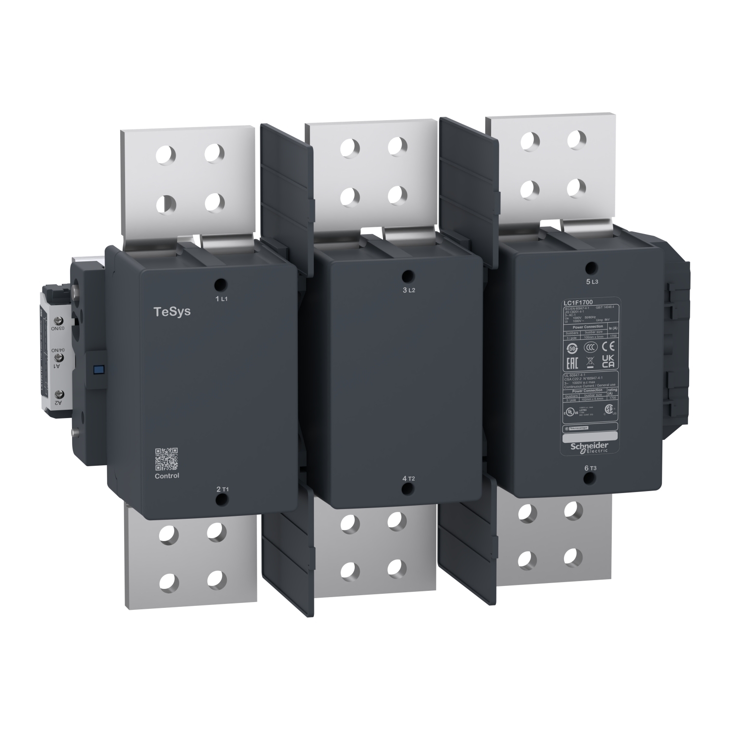 Contactor body, TeSys F, 3P(3NO), AC-1, <=1000V AC 1700A without coil