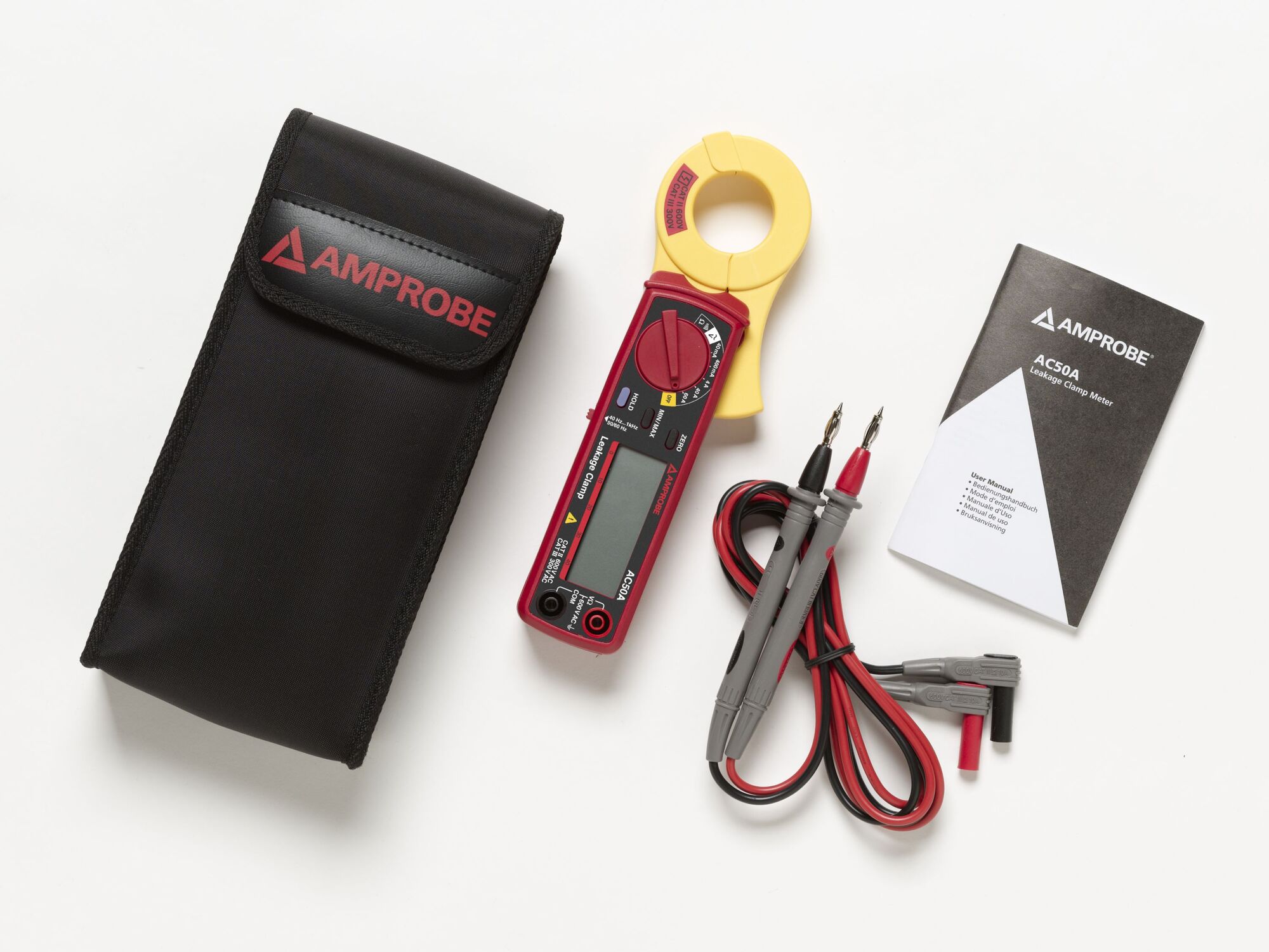 Low Current Clamp On Ammeter, Amperage Rating: AC DC: 4 AMP, 40 AMP, Frequency Rating: 40 HZ - 400 HZ In AC, Measuring Range: 0 - 40 AMP DC Or AC Peak, Operating Temperature: 0 - 50 DEG C, Dimensions: 184 MM Length X 71 MM Width X 31 MM Height, Battery Type: 9 V, Alkaline PP3, NEDA 1604, Display: 4000 Count,10 MM High Characters, Maximum Jaw Opening: 19 MM Cable, Maximum Jaw Opening: 20 MM, Accuracy: Plus-Minus (1.3PCT + 5 Digits), Temperature coefficient: Plus-Minus 0.05PCT Of RDG-DEGC, Resolution: 1 MILAMP In 4 AMP Range, 10 MILAMP In 40 AMP Range, Autoranging: 4 AMP-40 AMP, CE Certified, CAT III 300V