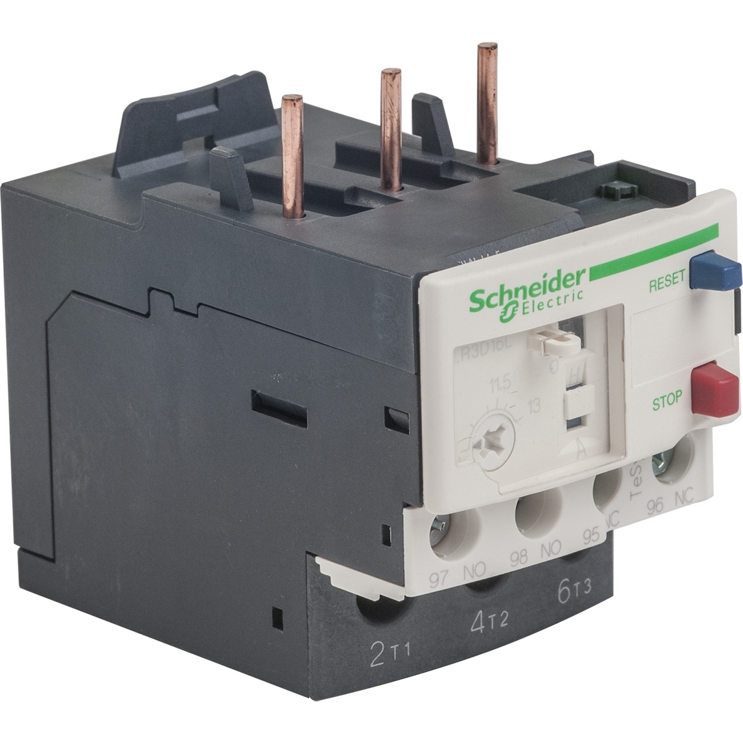 Thermal overload relay, TeSys Deca, 690VAC, 9 to 13A, 1NO+1NC, class 20, for unbalanced loads