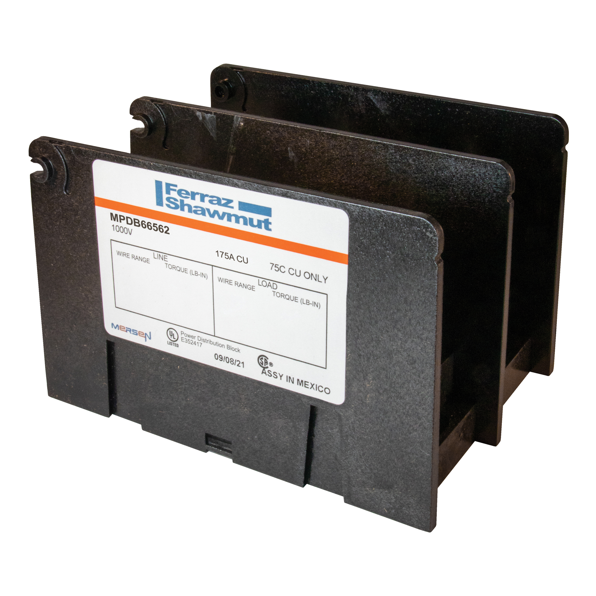 MPDB Series UL 1953 1000V - 175A CU INT 2-Pole 1 - 6 2/0-#14 #2-#14