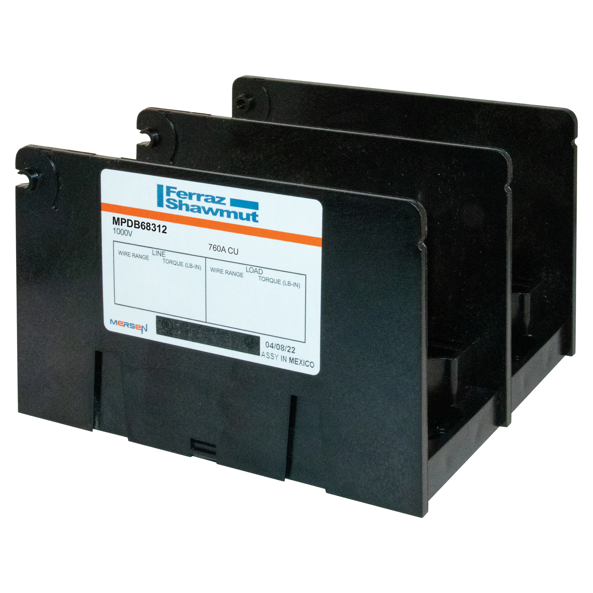 MPDB Series UL 1953 1000V - 760A CU Large 2-Pole 2 - 4 500-#4 4/0-#10