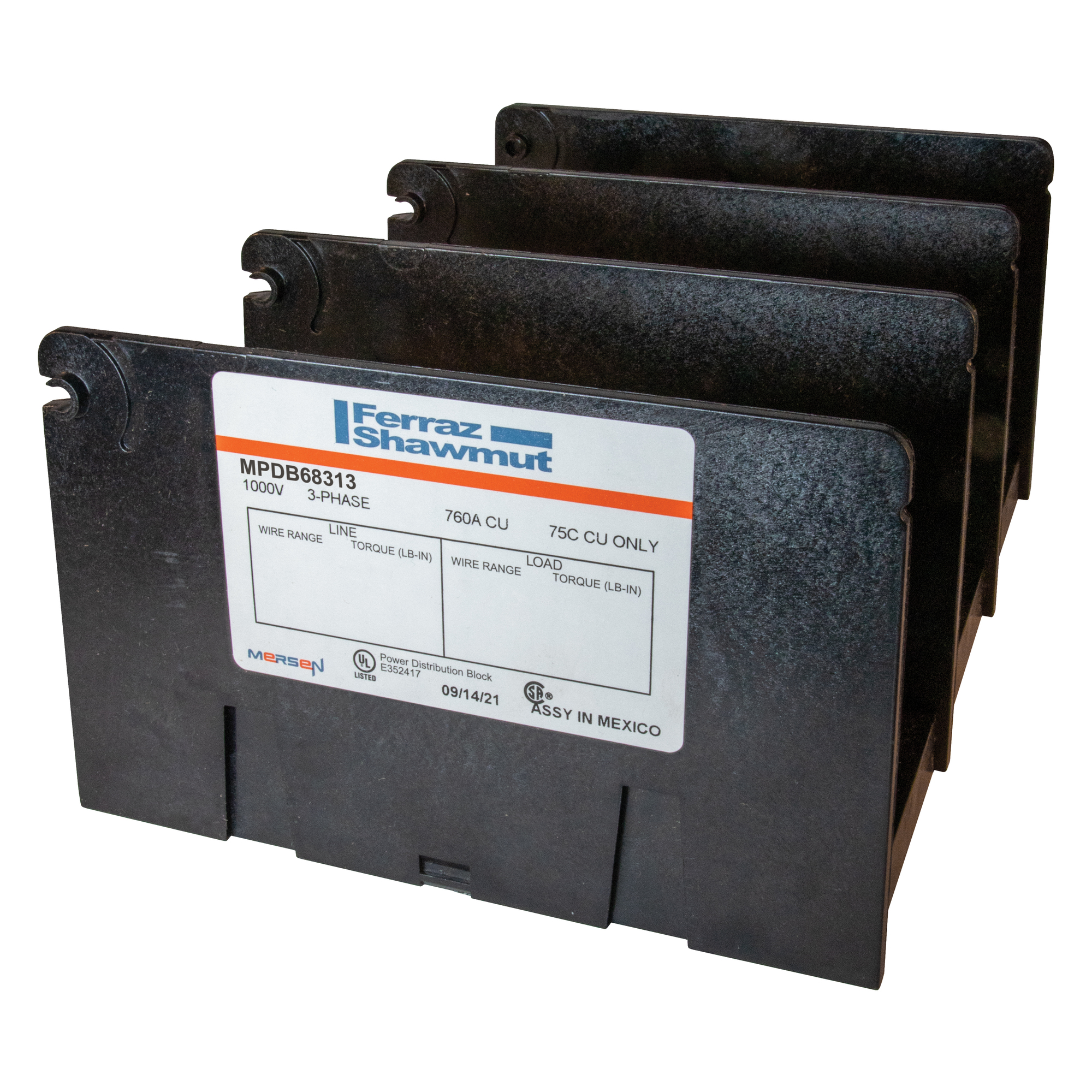 MPDB Series UL 1953 1000V - 760A CU Large 3-Pole 2 - 4 500-#4 4/0-#10