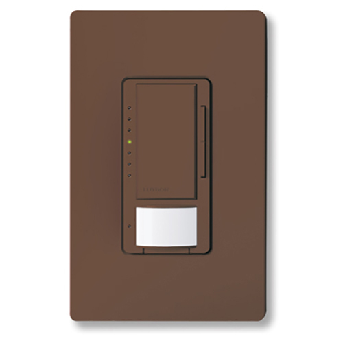 Maestro occupancy LED+ passive infrared occupancy/vacancy sensor that automatically control the lights in an area in brown