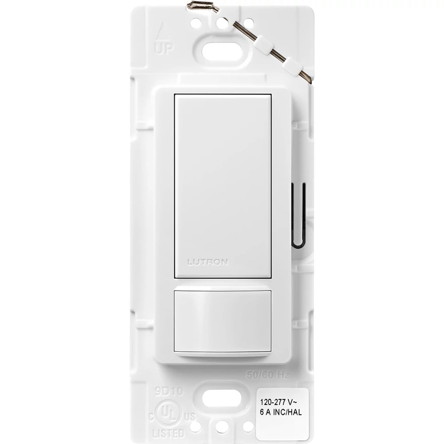 Lutron Maestro Dual Voltage Vacancy Sensor switch, 6-Amp, Single-Pole, White